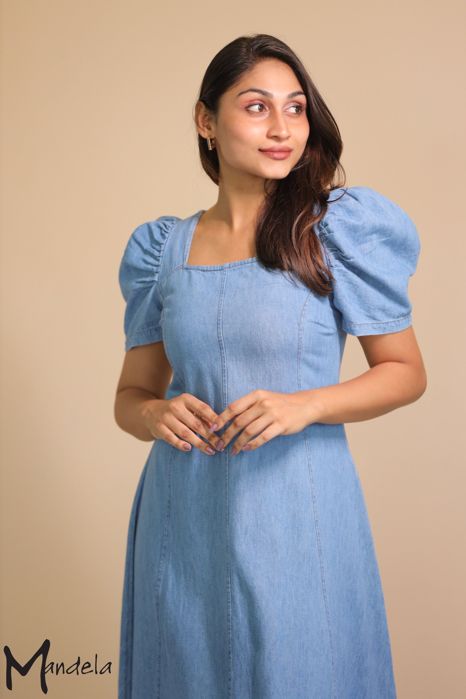 Short Sleeve Denim Dress